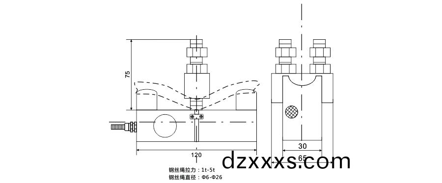 BCQ黑(hei)色旁壓(ya)式(shi)傳(chuan)感器(qi)尺寸圖